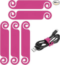 PATIKIL Cable Tags Flexible Cable Management Labels Cord Identification Tags, Wire Cord Markers for USB Computer Phone Charger Power - 100Pcs (Rose Red)