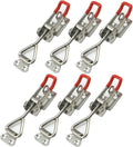 Toggle Latch Clamp 4002 Style,550Lbs Holding Capacity,Toggle Latches with Lock-Hole,Adjustable Heavy Duty Medium Latch for Smoker lid,ToolBox Cases and More (R4002 wiith keyhole -6PCS)