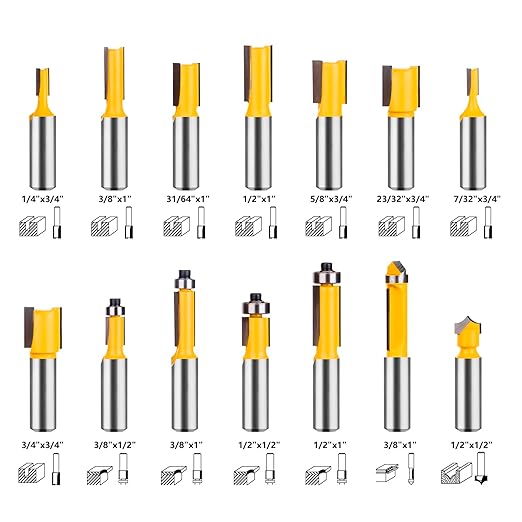 Router Bits 70 Pieces, 1/2 Inch Shank Tungsten Carbide Router Bit Set, for Professional and Beginners Carpenter