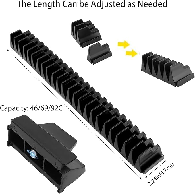 46PCS Magnetic Modular Wrench Organizers for Tool Drawers, Wrench Organizer with Metric&Sae Labels, Best Gift for Father, Brother and Boyfriend