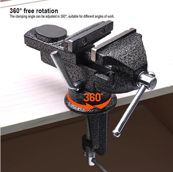 Bench Vise Heavy Duty 2.5 inch Table Clamp On Vise, Bench-Table Vice Clamp with 2-inch Jaw Width and 2 1/2 inch Jaw Opening, Woodworking Workbench Vise with Bolts & Nuts