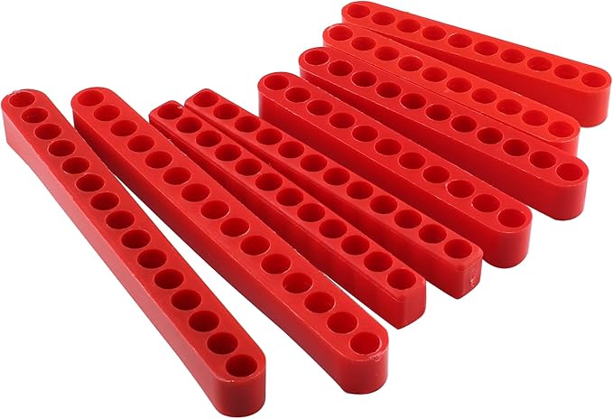 20Pcs Hex Shank Screwdriver Bit Holder Set, Plastic Screwdriver Head Storage Case, Drill Bit Storage Case, Screwdriver Head Holder Organizer, Including 10, 11, 12, 15-Holes