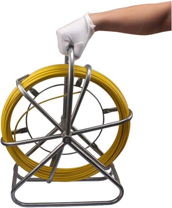 Fish Tape Fiberglass Reel Wire Cable Running Rod Duct Rodder Fishtape Puller 6mm (6mm)
