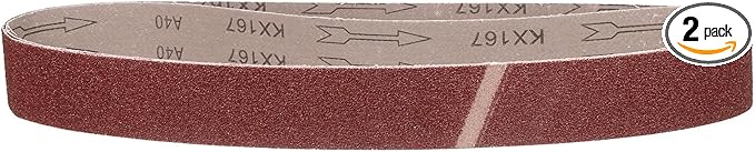 2 x 27 Inch Sanding Belt, 2 Pcs 40 Grit Knife Sharpener Belts Work Sharpening for Belt Sander Knife Carving Tool Metal Working
