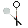 Telescopic Inspection Circular Mirror with 2 LED, Inspection Mirror on a Stick, Inspection Mirror for Extension Pole, Used for Automobiles, 50mm/85mm Large Circular Mirror with Pen Buckle