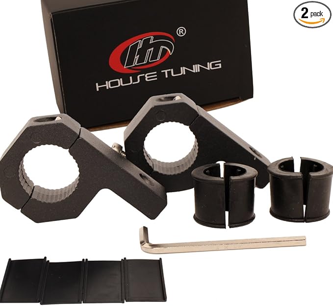 Bar Clamps 0.75 inch (3/4"),0.875 inch (7/8"),1 inch Aluminum Tube Clamps for Led light Bar Fog lamp ATV Whips Mount(2Pack)