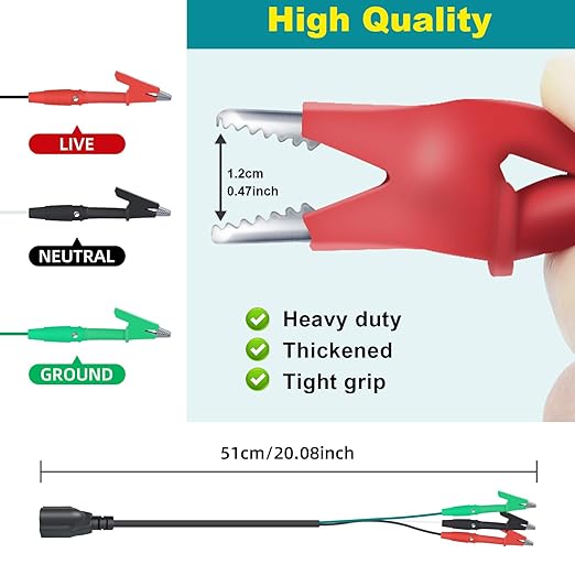 UNI-T AC Circuit Breaker Tracer Finder Tool with Adaptor & Electrical Integrated GFCI Outlet Tester, 90-120V Adjustable Sensitivity Beep Indicattion Alligator Banana Clip Adaptor