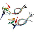 12 PCS Test Hook Clips to Breadboard Male or Female Jumper Wires Soft Flexible Silicone Test Leads for Electrical Testing