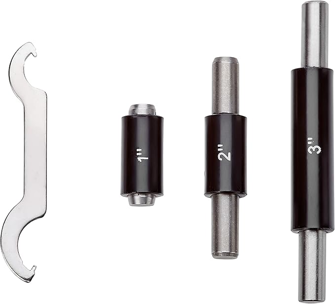 Premium Outside Micrometer Set 0-4" / 0.0001" (0-1"/1-2"/2-3"/3-4") Precision Machinist Tools w/Carbide Tips, Standards, Ratchet Stop