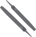 2P 6-inch Flat Medium Cut File Double Cut Teeth High Carbon Steel Hand File Single Cut Hardened Without Handle Ideal for Wood, Metal, Plastic