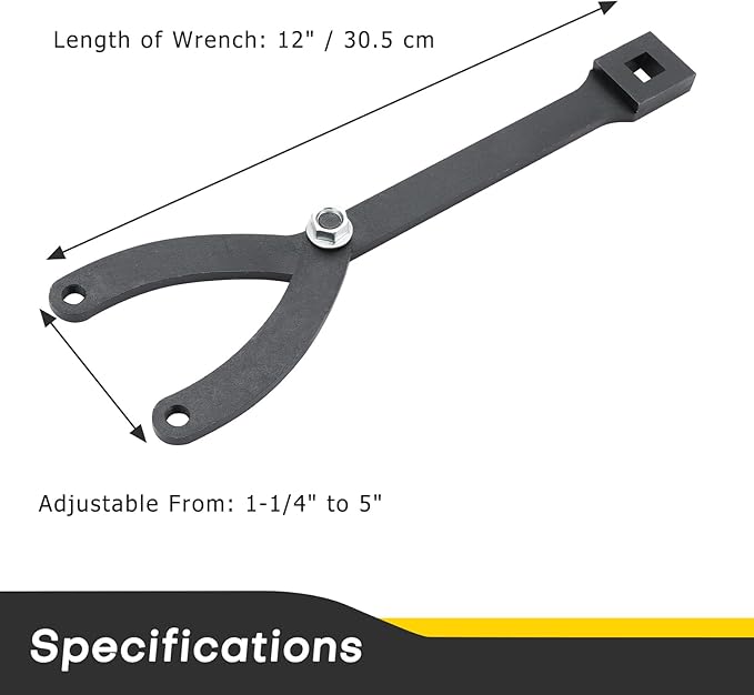Variable Pin Spanner Wrench | 15PCS Adjustable Cylinder Spanner Wrench Set,1/2" Drive Ratchet Fan Clutch Pully Holder Wrench Tool Kit for Cars, Motorcycles