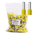 Fidioto 8AWG Wire Ferrules, 250pcs AWG8 Yellow Terminal Connector Wire Insulated Cord Pin Ends Terminals for Electric, Industrial, Chemical Industry, Power Control System, etc.