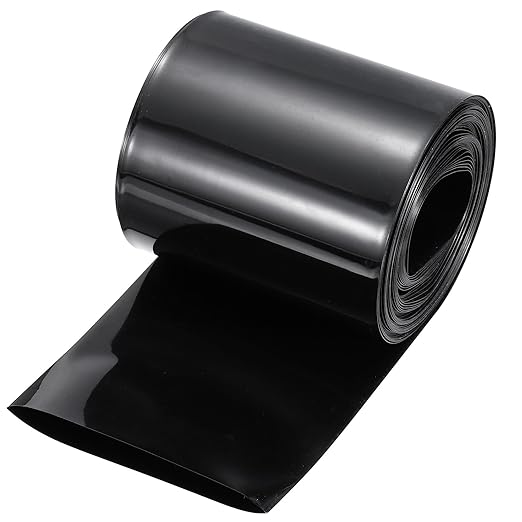 MECCANIXITY Battery Wrap PVC Heat Shrink Tubing 58mm Dia 90mm Flat 33 Feet(10meters) Black Good Insulation for Battery Pack