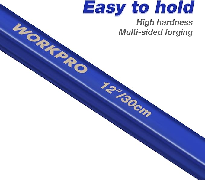 WORKPRO 2-Piece Nail Puller Set, 12” Pry Bar, 8” Mini Crowbar, Cats Paw Nail Remover, Claw Bar, for Kitchen Remodel, Prying Apart Baseboard, Multi-sided Forged Steel Made