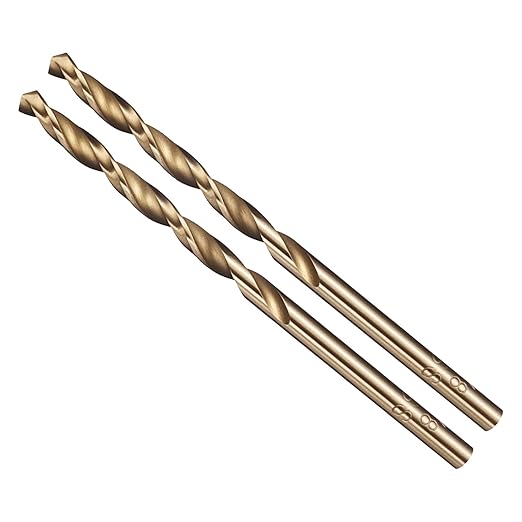 Drill Bit, 7/64" Cutting Diameter (2.778mm), 4241 HSS Gold 118° Cutting Angle Versatile Jobber Bits - (Applications: for Drilling Plastic Wood Soft Thin Metal), 2-Pieces