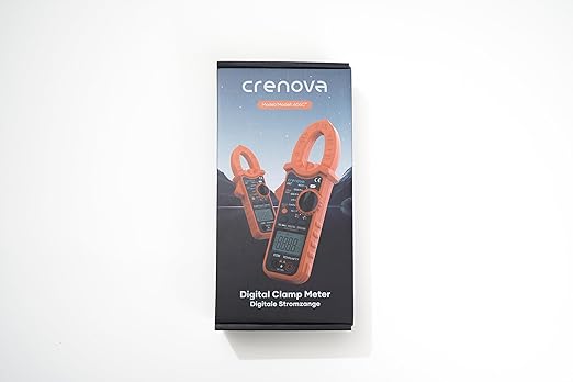 Crenova Digital Clamp Meter Multimeter 6000 Counts TRMS Voltage Tester Amp Meter for AC/DC Current/Voltage,Resistance,Capacitance,Frequency,Duty Cycle,Temperature,Continuity,Diode,NCV,Live Wire Test