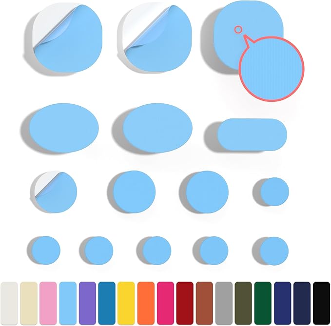 45PCS Nylon Repair Patch Self-Adhesive Pre-Cut Fabric Patch Down Jacket Repair Patches for Puffer Jackets Tenacious Tape Polyester Waterproof Lightweight Tent Repair Patch for Clothes Bag(Light Blue)
