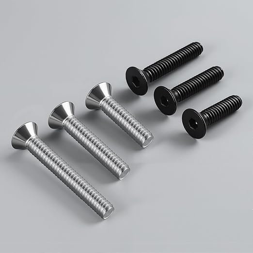1/4-20 Bolt, 1/4-20 x 2 Inch Flat Socket Head Screws 30Pcs, 304 Stainless Steel 18-18 Countersunk Bolts, Full Thread, with Hex Spanner