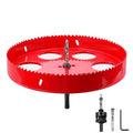 11.8 inch / 300mm Hole Saw with SDS Plus Arbor and Hex Shank Arbor, HSS Bi-Metal Hole Drilling Cutter for Wood Boards Plastic and Thin Metal (11.8 inch / 300mm)