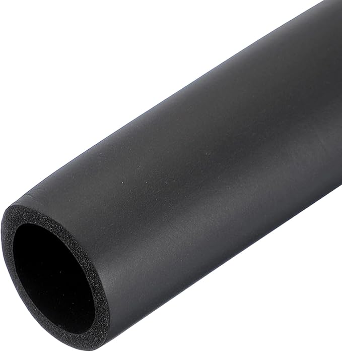 uxcell Pipe Insulation Tube Foam, 1-1/8" ID x 3/16" Thick x 1.64ft Foam Pipe Cover Non-Slip Hollow Tubing Guitar Air Conditioner Stand Fitness Equipment Handles, Black