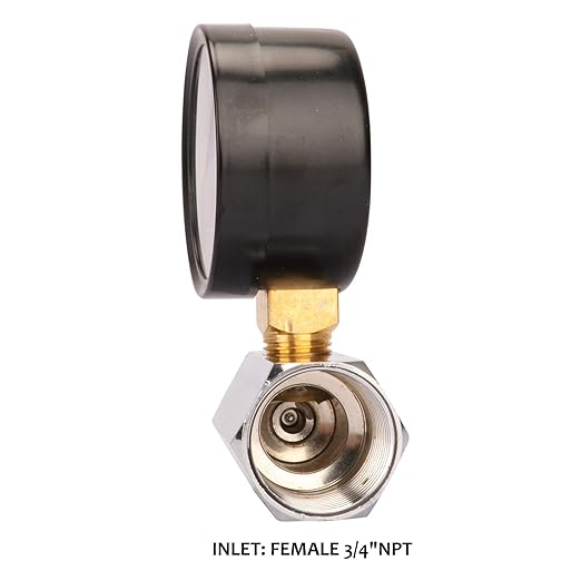 MEASUREMAN 2" Steel Gas Pressure Test Gauge Assembly, 3/4" FNPT Connection, 0-30psi, +/-3-2-3% Accuracy