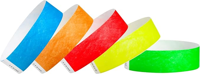 1,000 WristCo Tyvek Wristbands for Events – 5-Color Variety Pack – Tamper-Proof Design Prevents Reuse – Premium-Grade Bracelets for Hospital & Medical ID, Party, VIP Identification