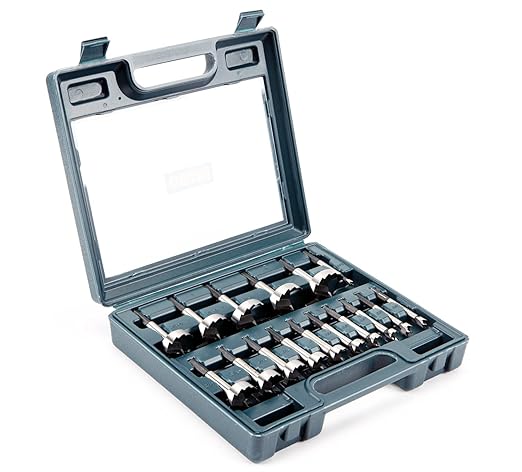 INTOO Hex Shank Forstner Bit Set 16 pcs Multi Sided Shank Wood Drill bit Set