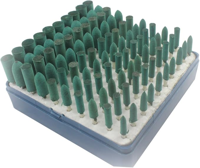 100pcs Rubber Grinding Mounted Point Rotary Assorted Accessory Grinding Head Wheel Head Kit For Dremel Polish