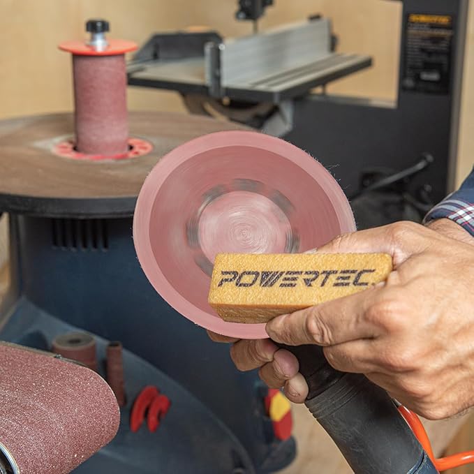 POWERTEC 71424V Abrasive Cleaning Stick for Sanding Belts & Discs 4-1/2" 2PK | Natural Rubber Eraser - Woodworking Shop Tools for Sanding Perfection