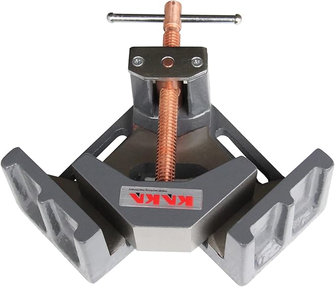 KAKA INDUSTRIAL AC-60 Angle Clamp Vice, Lightweight, Easy Operation, Solid Construction 90-Degree Welding Clamp for Woodworking, Photo Framing, and Welding