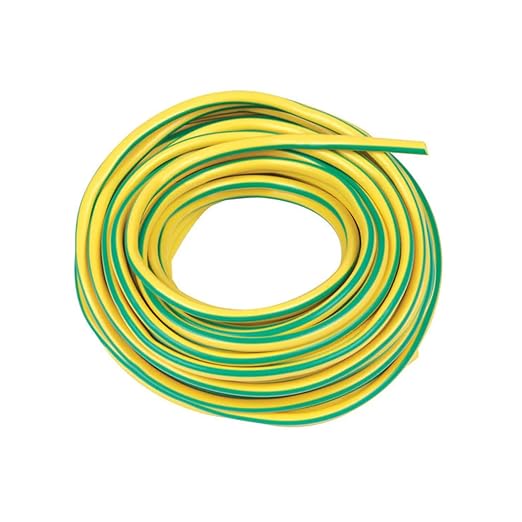 Kable Kontrol Heat Shrink Tubing - 3/16” Inch - 50' Ft Long, Yellow & Green Polyolefin - 2:1 Industrial Shrink Tube & Cable Sleeve for Electrical Wire Insulation - Rated for 600 V