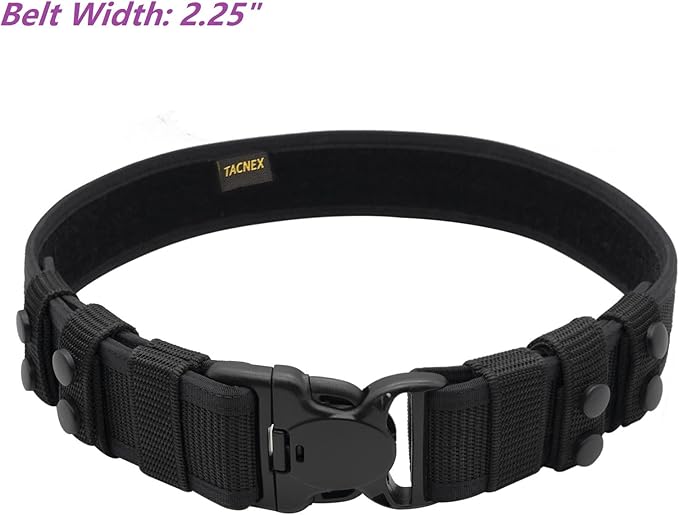 Duty Belt w/ 4 Keepers 2.25" Nylon Stiff Utility Belt Police Correctional Officer Work Patrol Gear Carrier XL