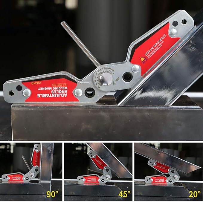 LISHUAI New Adjustable Angle(20°~200°) Welding Magnet,Magnetic Welding Holder,Welder Tool Accessories (Medium)