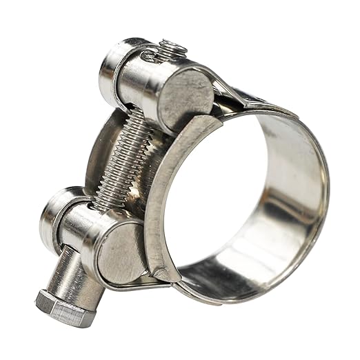 AKIHISA 4 Pack 20-22mm Range T-Bolt Hose Clamps,304 Stainless Steel Heavy Duty Adjustable Pipe Clamps 25/32 to 55/64 Inch ID