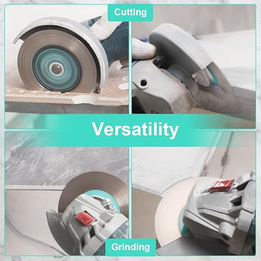 4.5 Inch/115MM Diamond Cutting Disc - Tile Saw Blade Cutting Wheel Double-Sided Diamond Discs for Cutting Grinding Porcelain Ceramic Tile Marble Granite,5/8"-11 Thread
