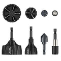 AMTOVL 4PCS Deburring External Chamfer Tool & Countersink Drill Bit Set - YG8 Tungsten Carbide & M2 HSS, Quick Release Chamfering Tool for 1/8"-1-3/8" Bolts, Thread Repair & Metal Edge Deburring