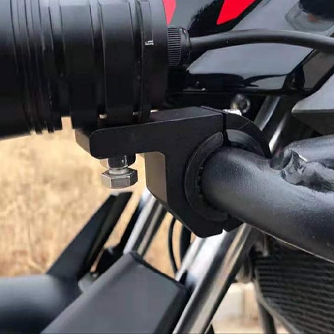 Motorcycle Bull Bar Mounting Bracket 4PCS Horizontal Light Mount Clamp Kit for 0.59" /0.75" /0.87"/0.98"/1.1"/1.25"Tubes fit for LED Driving Lights, Spotlights Fits Truck, ATV, & Motorcycle Crash Bars