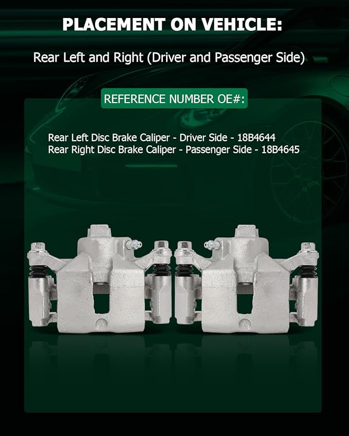 SCITOO 18B4644 18B4645 Rear Left & Right Brake Calipers w/Bracket For Buick For Regal,For Chevy For Impala/For Monte Carlo,For Oldsmobile For Intrigue,For Pontiac For Grand Prix