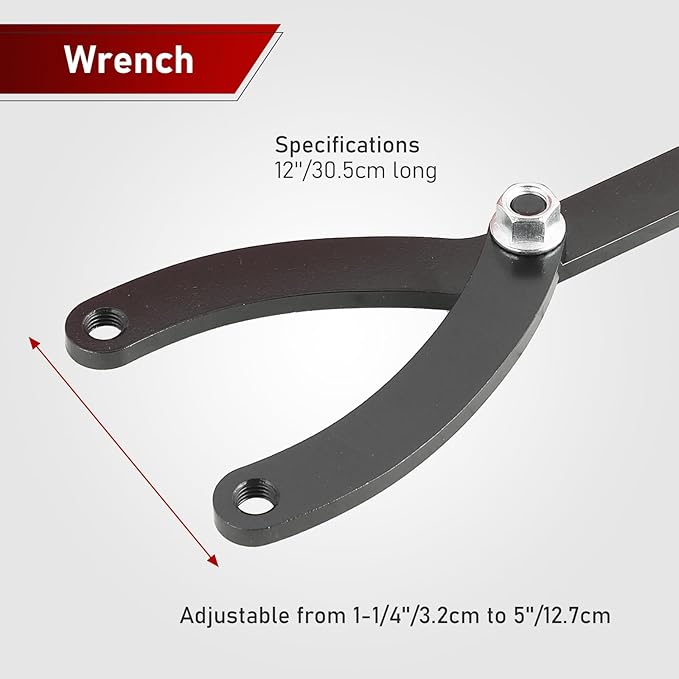 ATPEAM Spanner Wrench Set with Variable Pins 15Pc Adjustable Spanner Wrench fits Camshaft pulleys