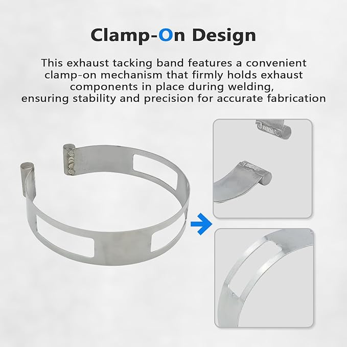 4 Inch (101.6MM) Stainless Steel Welding Tacking Band Clamp,Clamp-On Exhaust Pipe Tacking Band for Welding Fabrication