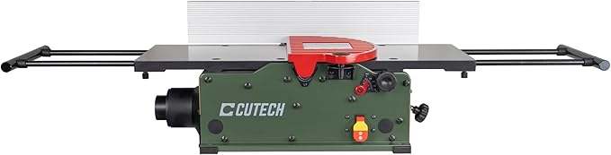401100HI 10-Inch Spiral Cutterhead Benchtop Jointer with Cast Iron Tables, 20 TC Inserts, Extra Long 24" Aluminum Fence, Additional 7-3/8" Fence Brackets, and a 12-amp Motor