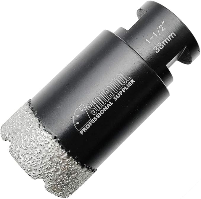 SHDIATOOL Diamond Core Drill Bits 1-1/2 Inch for Porcelain Ceramic Tile Marble Brick Vacuum Brazed Hole Saw 38mm