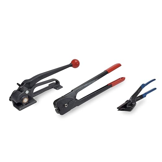 IDL Packaging - S-290, H-230, C-3124 Standard Strapping Tool Set for 1/2" Steel Strapping, 1100 lbs Break Strength – Tensioner, Sealer, Cutter for Metal Banding