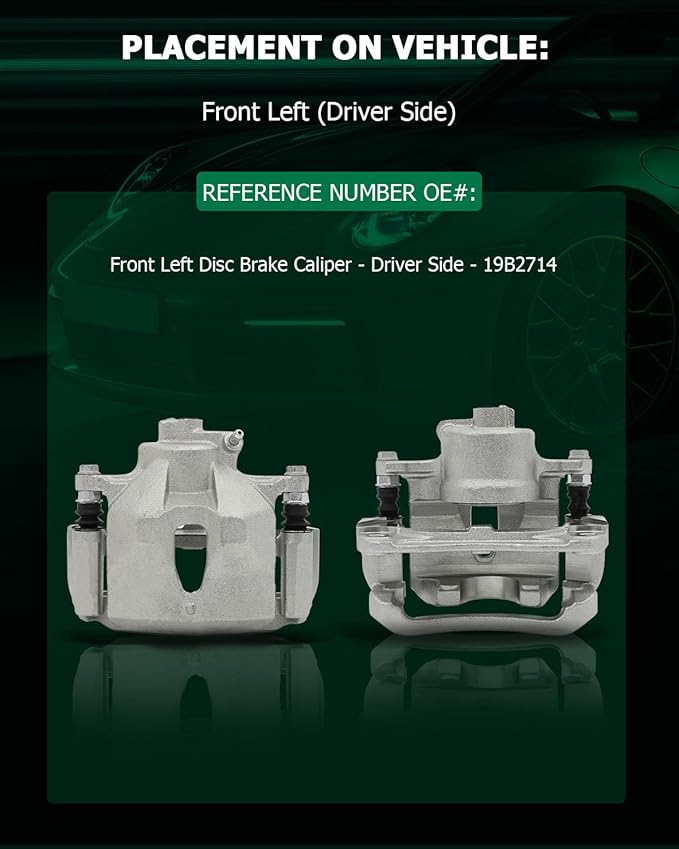 SCITOO Front Left Brake Caliper With Bracket 19B2714 Compatible For Toyota Avalon 2005-2007 For Toyota Camry 2005-2006 For Toyota Sienna 2004-2010 For Toyota Solara 2004-2008