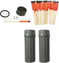 Emergency Fire Starter | Windproof & Waterproof Storm Matches with Waterproof Case & Wax Rope | Survival Gear for Camping, Hiking, Bushcraft, Bug Out Bag