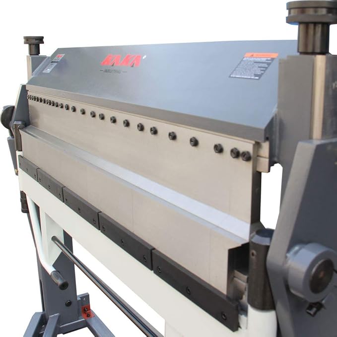 KAKA INDUSTRIAL Pan and Box Brake, 40-inch Sheet Metal Brake Machine with Fingers, 14-Gauge Mild Steel Capacity Box and Pan Brake with Foot Clamp, 0-150° Folding Angle PBB-4014/3SH
