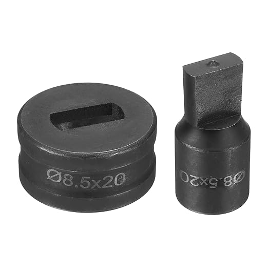 HARFINGTON Hydraulic Hole Punch Die Φ8.5×20mm Slot Hole 40Cr Steel Electric Punching Kit for CH70 Electric Punching Machine, Black