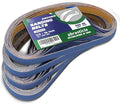 1/2" x 18" Zirconia Sanding Belts for Metal - 1/2 x 18 Inch Zirconia Metal Grinding Sand Paper, 36 PCS 240 Grits, Perfect for Knife Blade Sharpening, Metal Polishing, Derusting, Woodworking