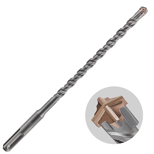 5pcs 5/16" X 8"-6" Cross-Type Double Thread Carbide Drill Bits for Concrete, Brick, Stone, Hammer Drill Bits