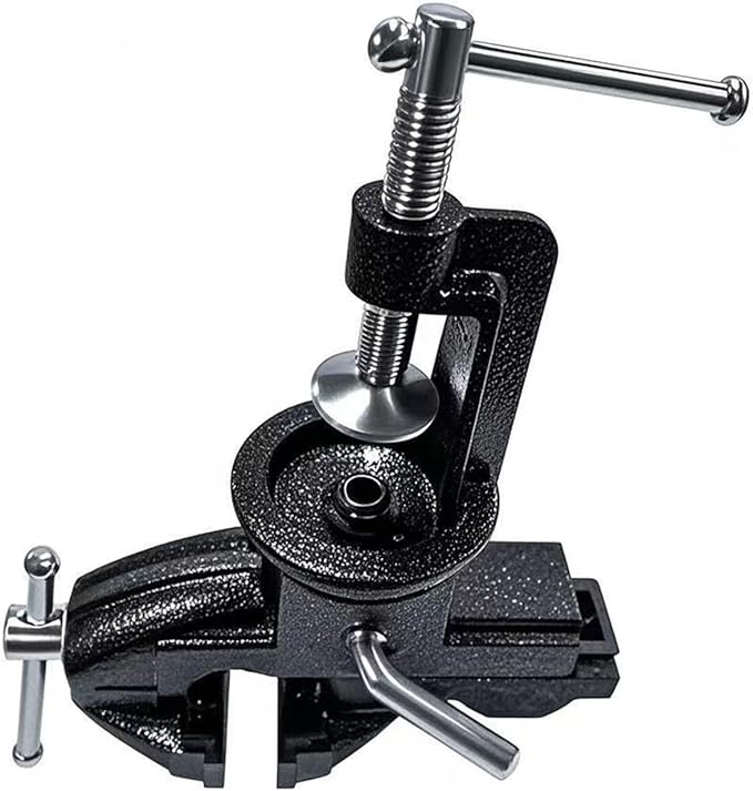 Home Vise Universal Rotate 360° Work Clamp-On Vise Table Small Bench Vice for Jewelers Hobby Clamps Craft Repair Tool Portable Work Bench Vise (mini) (Black, 2.5 INCH)